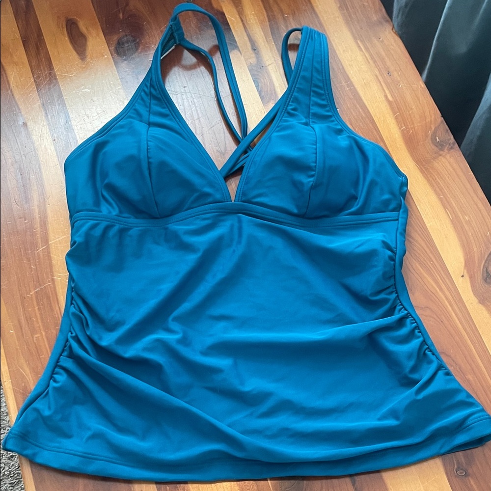Cupshe Teal Swim Top